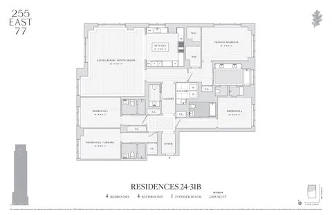 $8,025,000 | 255 East 77th Street, Unit 24B | Upper East Side