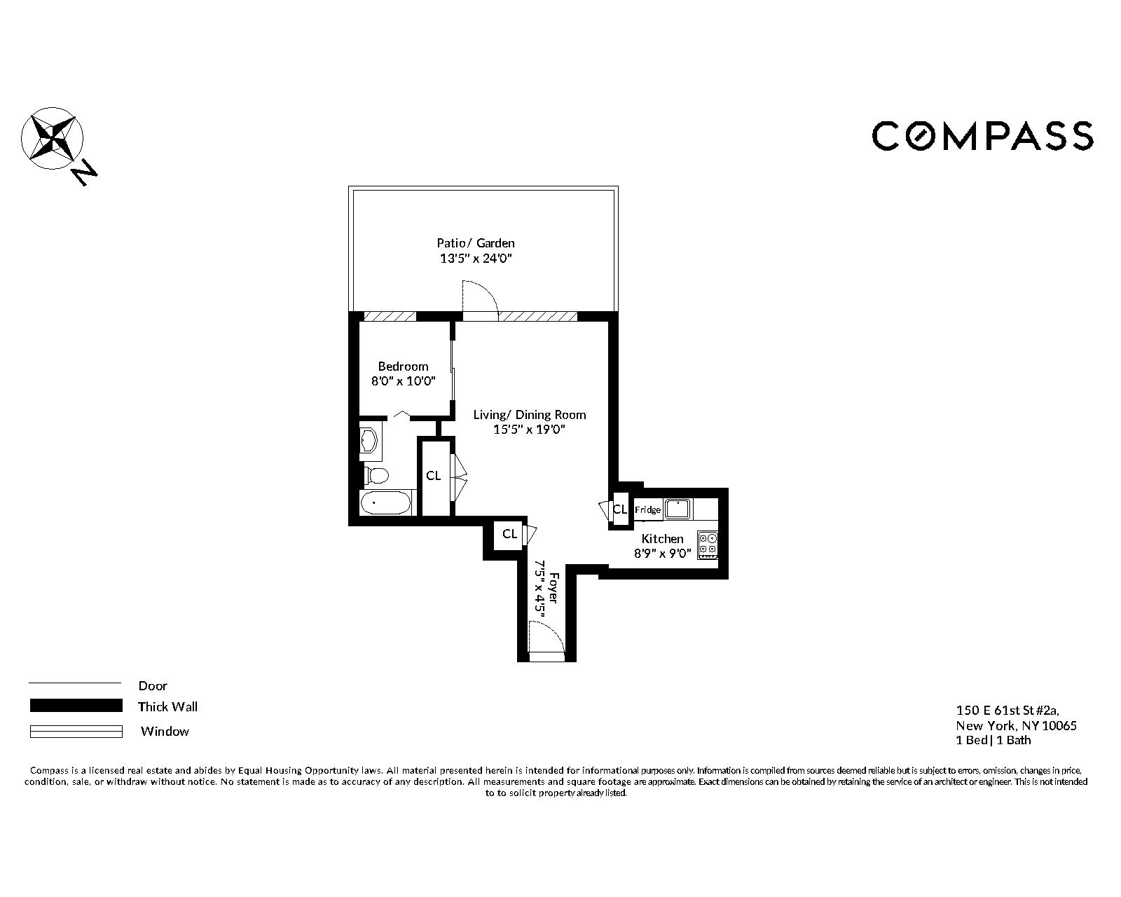 150 East 61st Street, Unit 2A Manhattan, NY 10065 - Photo 16 of 16 a picture of a bench in front of a window