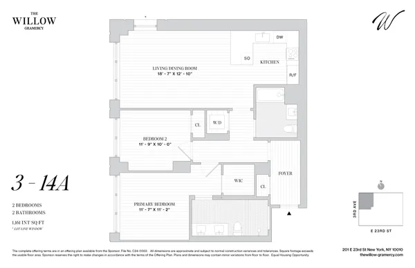 $2,375,000 | 201 East 23rd Street, Unit 11A | Kips Bay