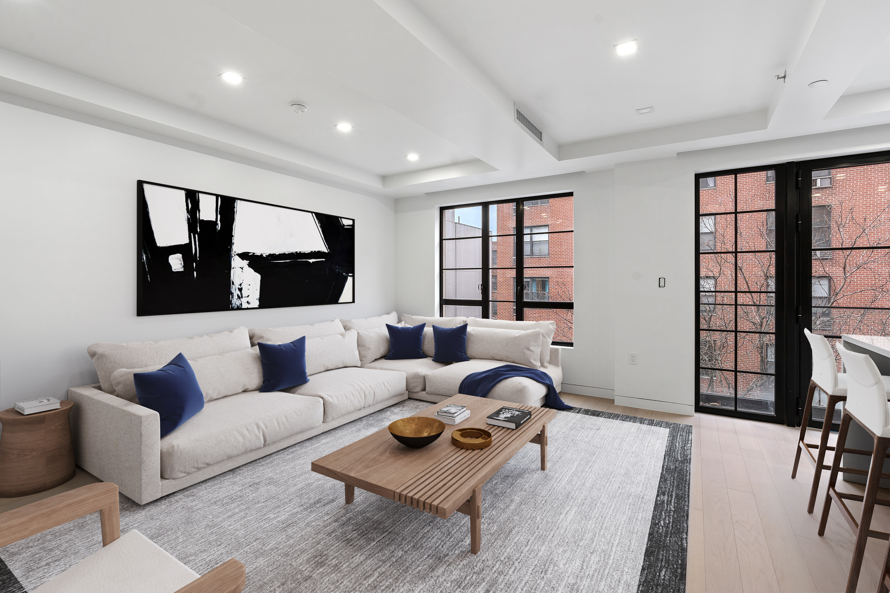 327 East 22nd Street, Unit 3A Manhattan, NY 10010 - Photo 4 of 14 a living room with furniture and a large window