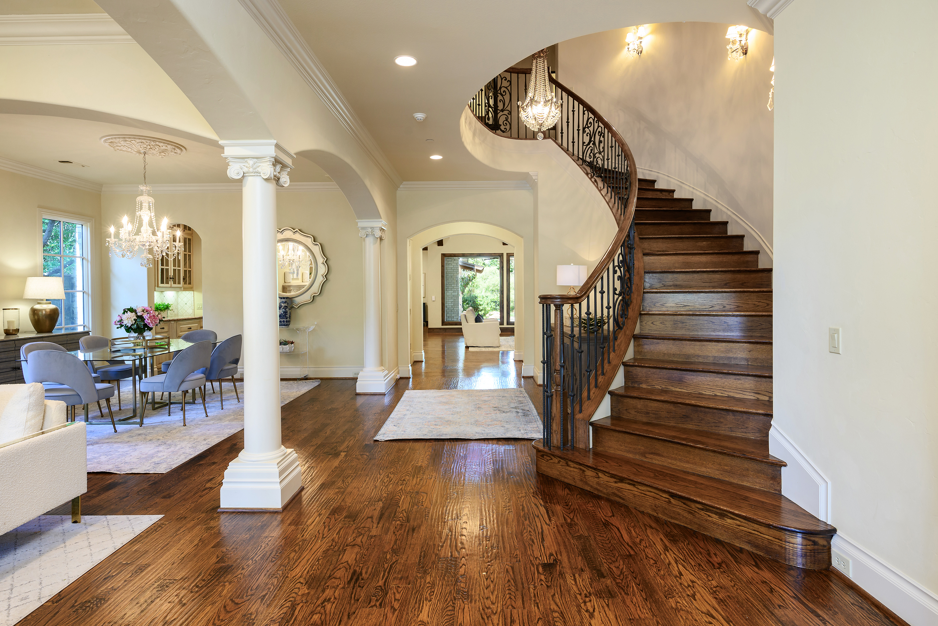 11503 West Ricks Circle Dallas, TX 75230 - Photo 3 of 39 a view of entryway and hall with wooden floor