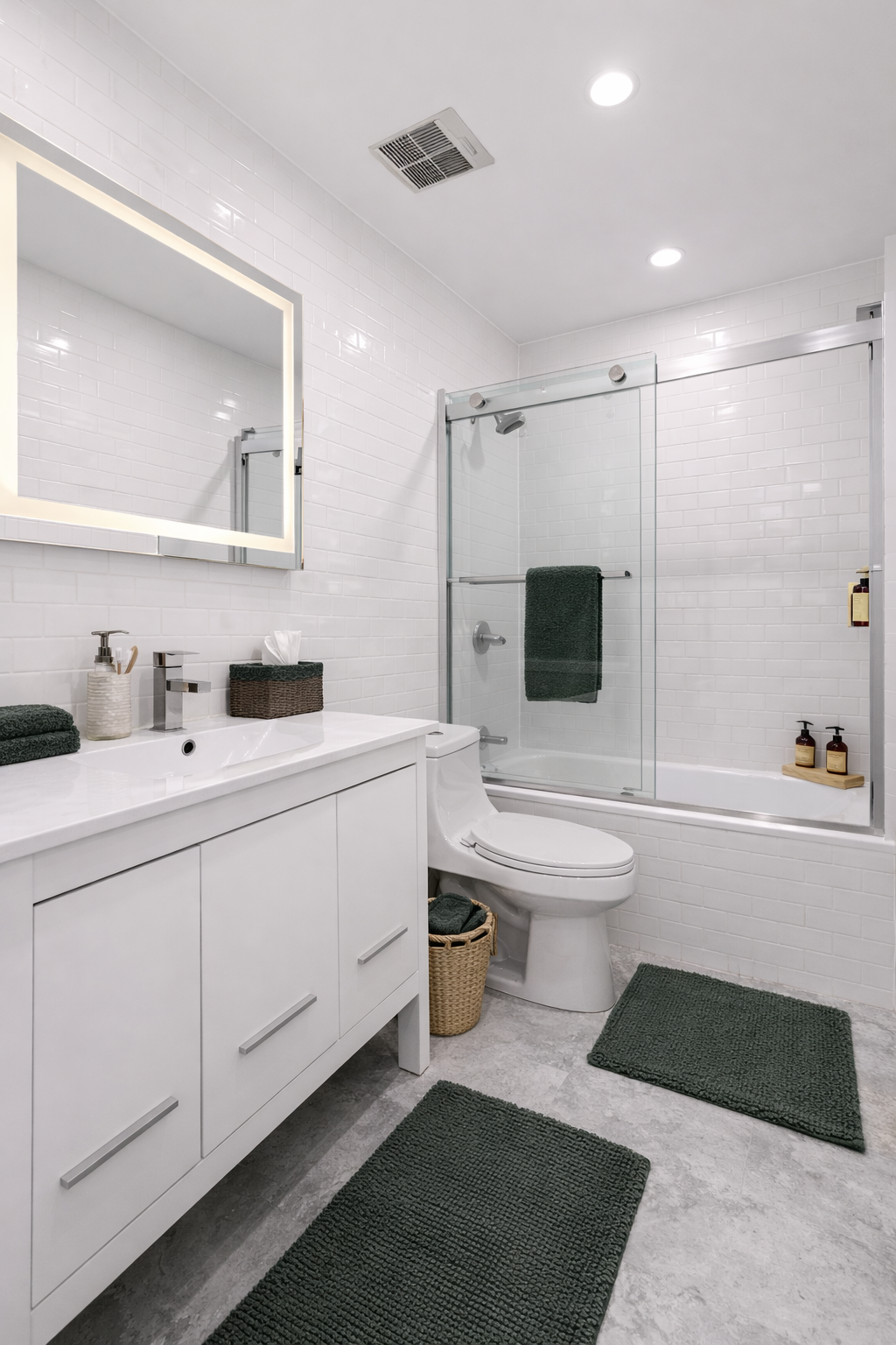 1409 Greene Avenue, Unit 2 Brooklyn, NY 11237 - Photo 8 of 11 a bathroom with a sink a toilet and a mirror