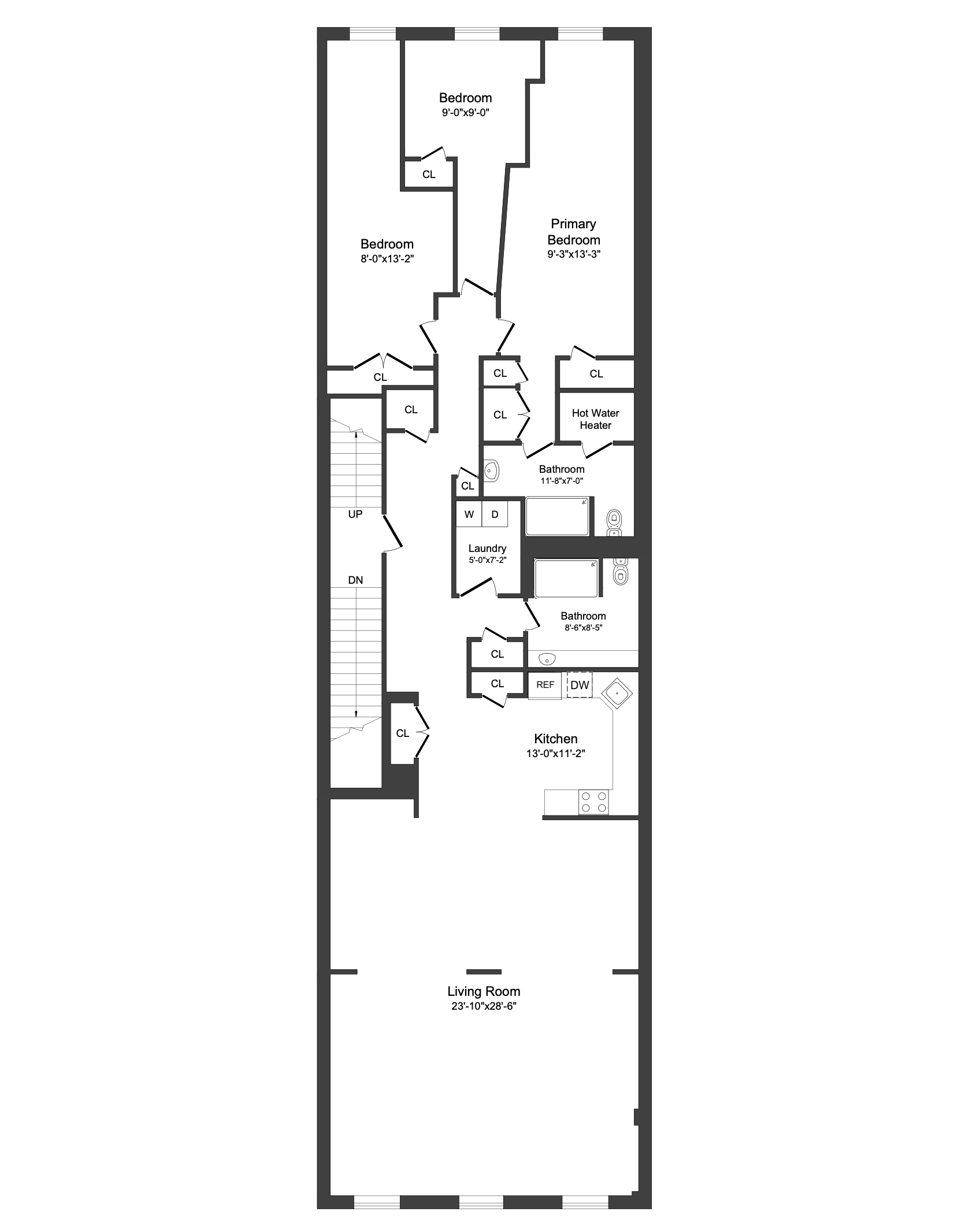 363 Greenwich Street, Unit 3C Manhattan, NY 10013 - Photo 11 of 11 a picture of a floor plan