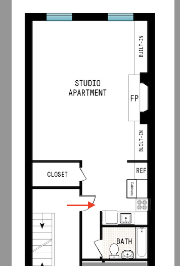 28 West 10th Street, Unit 4R Manhattan, NY 10011 - Photo 7 of 7 a picture of a bench in a cabinet