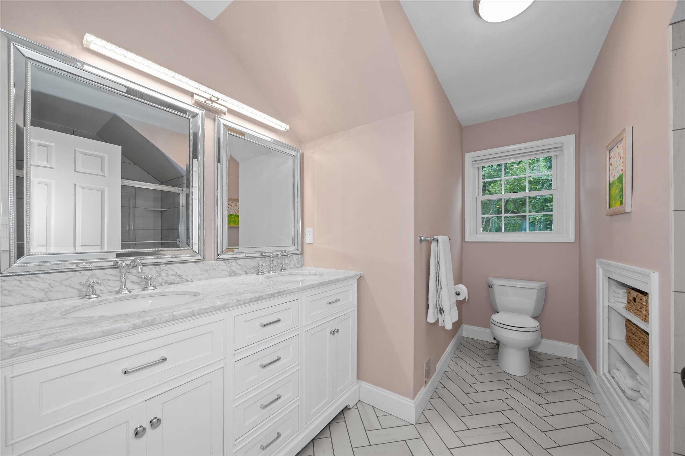 Address Upon Request West Chester, PA 19382 - Photo 41 of 76 a bathroom with a granite countertop sink toilet and mirror