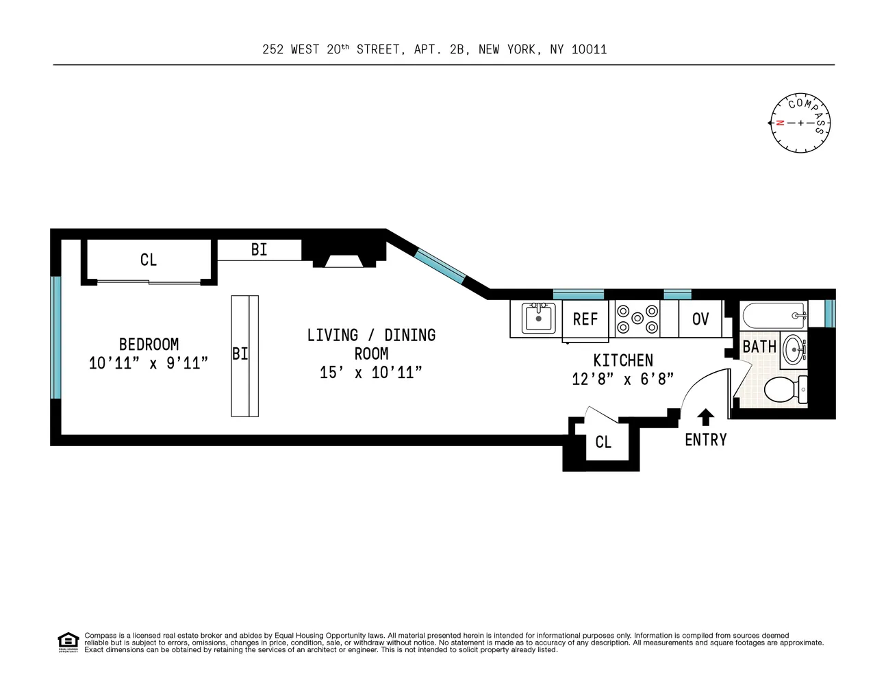 $599,000 | 252 West 20th Street, Unit 2B | Chelsea