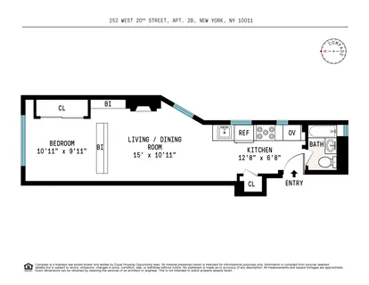 $599,000 | 252 West 20th Street, Unit 2B | Chelsea