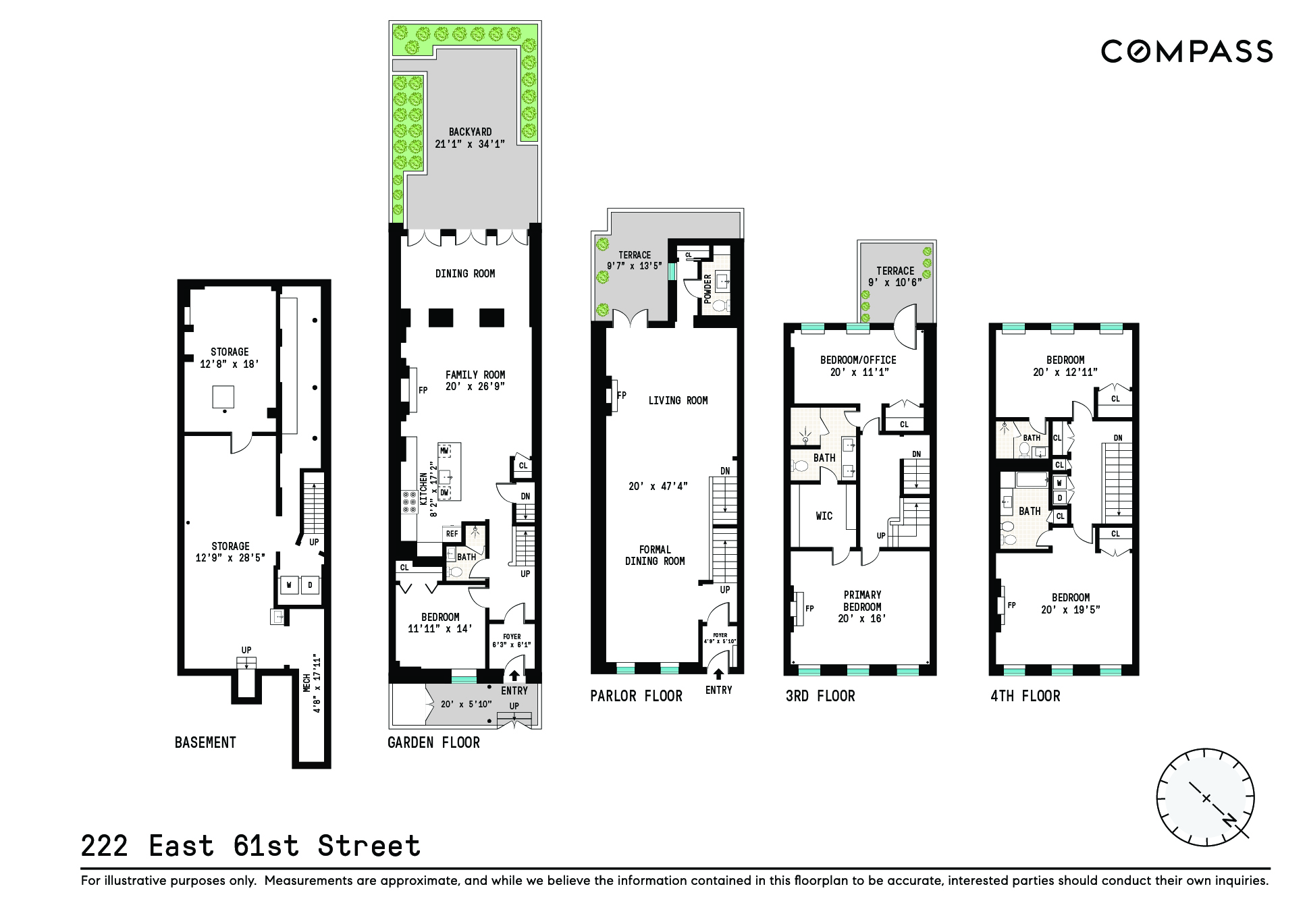 222 East 61st Street Manhattan, NY 10065 - Photo 30 of 30 a picture of a room with a white wall and a large mirror