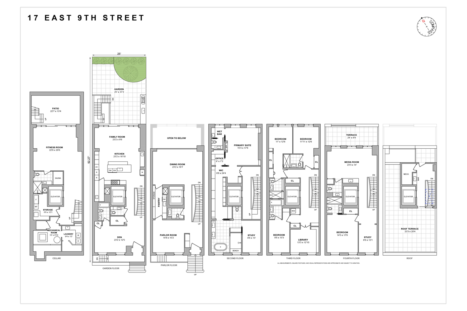 17 East 9th Street Manhattan, NY 10003 - Photo 32 of 32 a picture of a floor plan