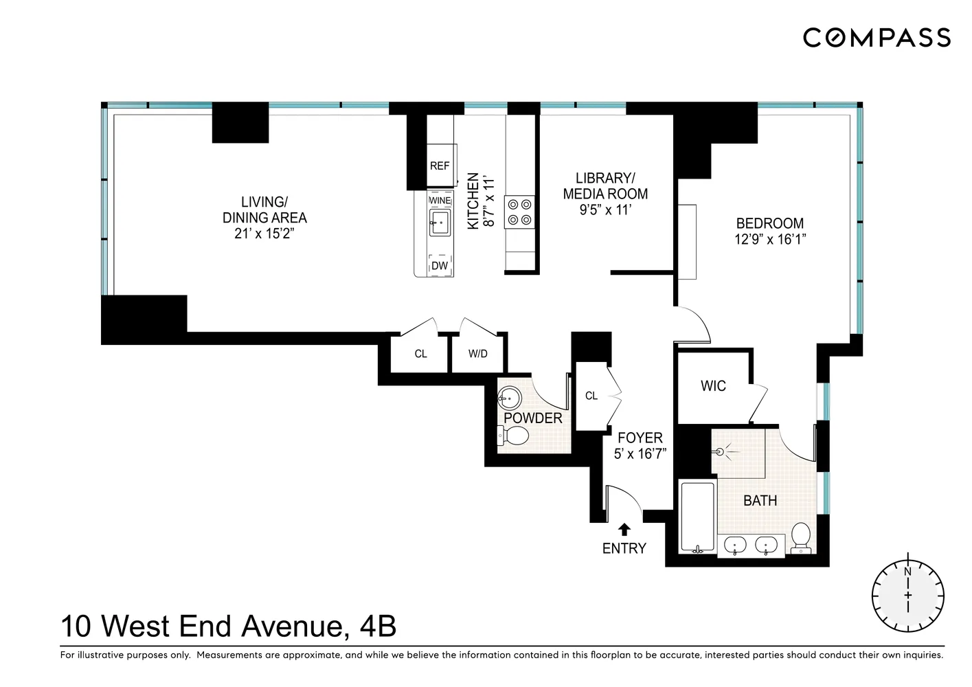 $1,595,000 | 10 West End Avenue, Unit 4B | Upper West Side