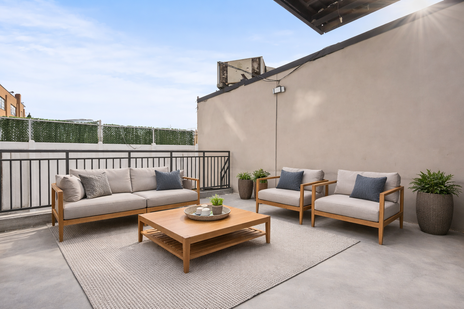 911 Nostrand Avenue, Unit 1R Brooklyn, NY 11225 - Photo 2 of 13 a outdoor living space with furniture and city view