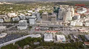 a view of a city with tall buildings