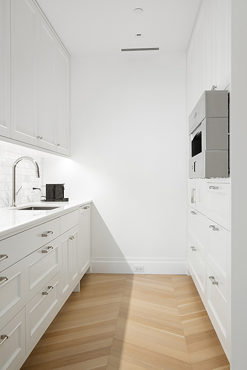 92 Laight Street, Unit 3ABC Manhattan, NY 10013 - Photo 11 of 26 a view of a kitchen with cabinets