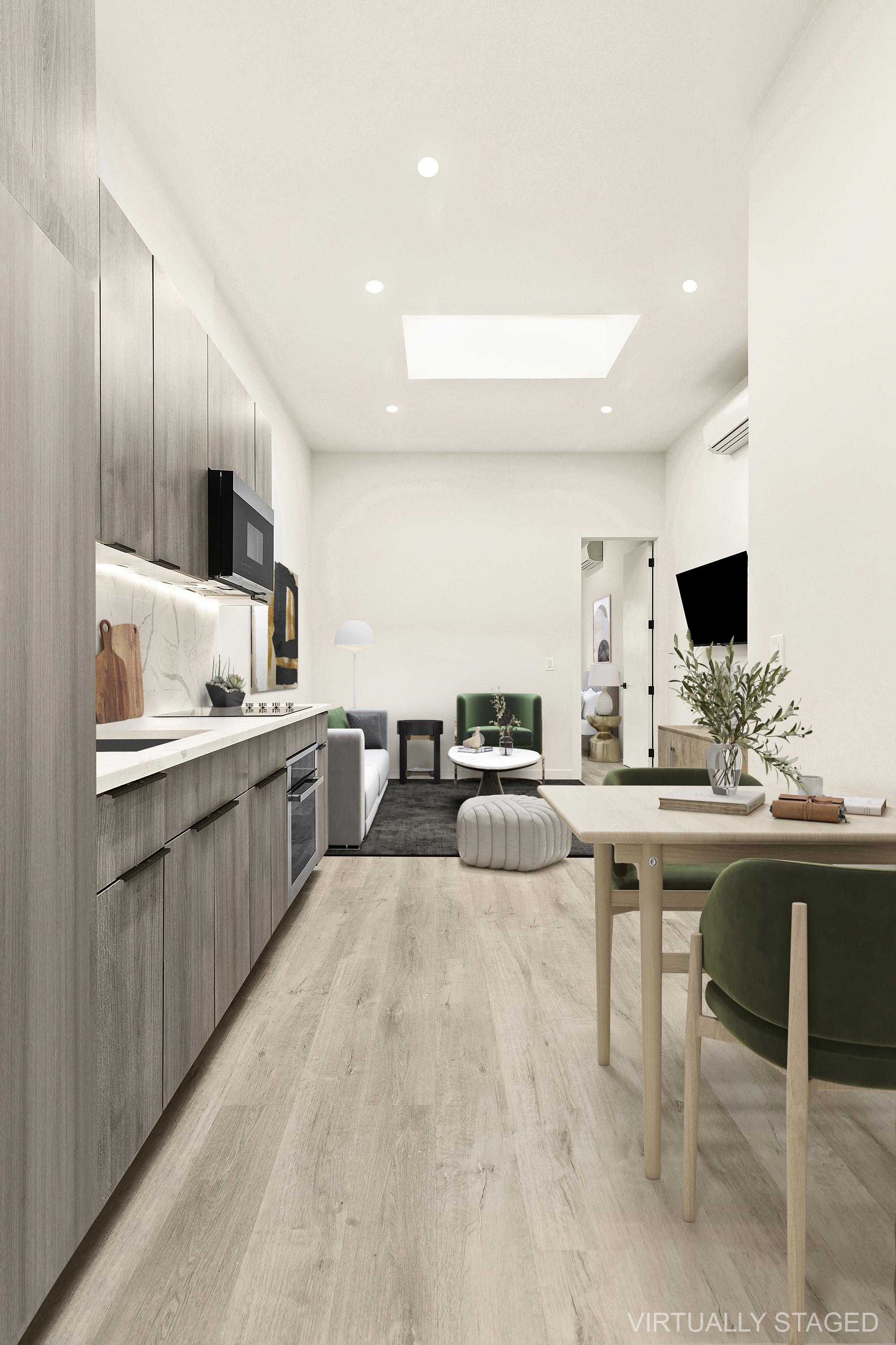 251-253 North 8th Street Brooklyn, NY 11211 - Photo 6 of 11 a kitchen with stainless steel appliances kitchen island granite countertop a sink and cabinets