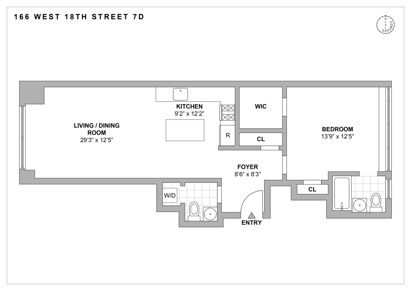 $1,595,000 | 166 West 18th Street, Unit 7D | Chelsea