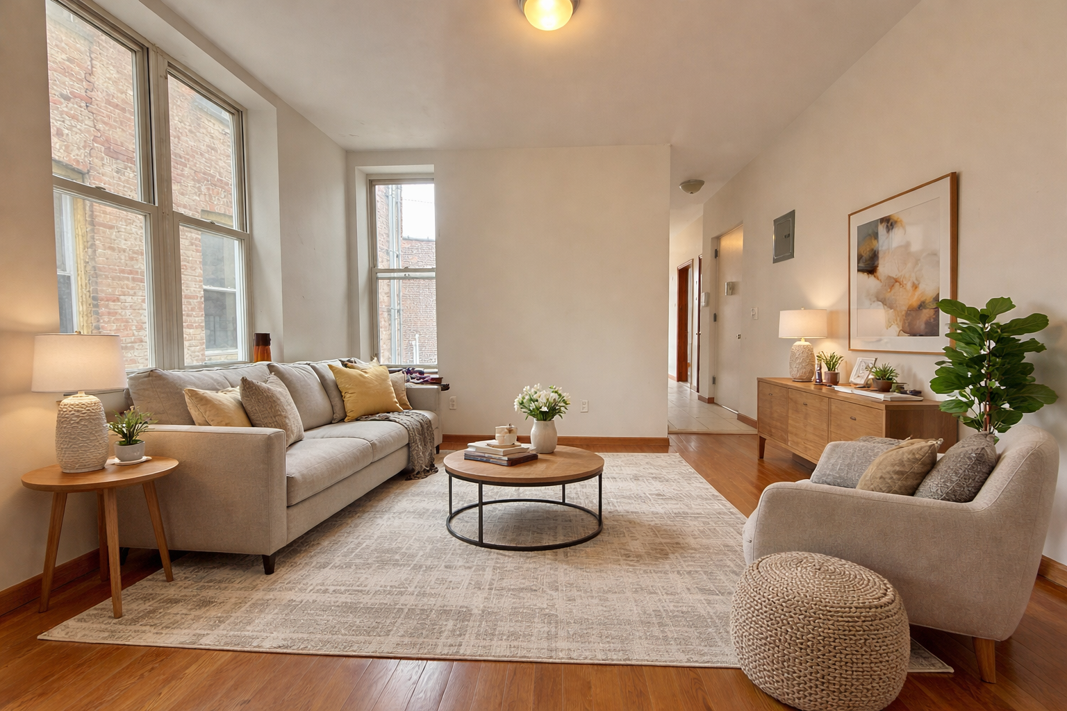 386 Prospect Place Brooklyn, NY 11238 - Photo 1 of 7 a living room with furniture and a large window