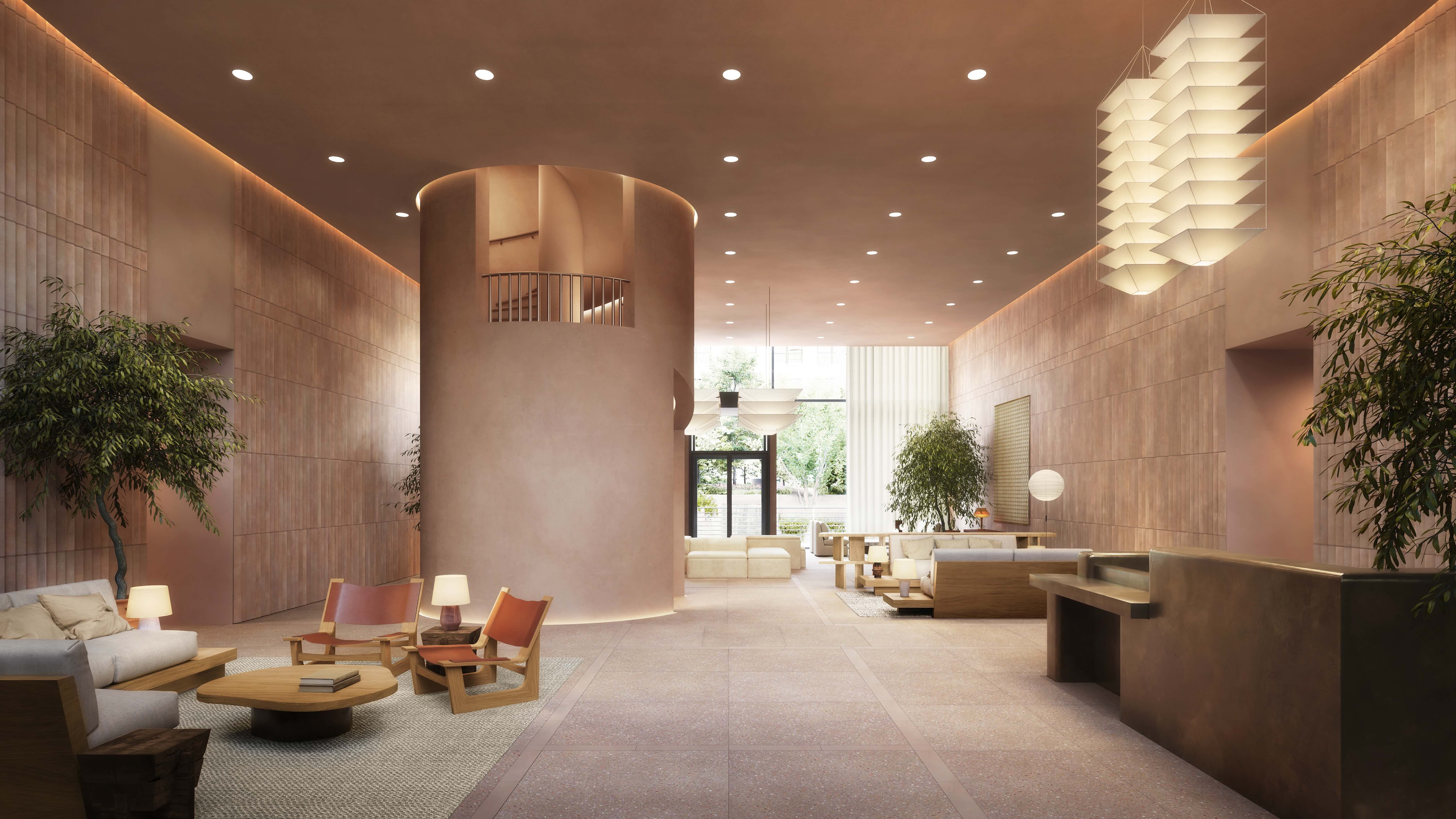 323 Bergen Street, Unit 601W Brooklyn, NY 11217 - Photo 32 of 34 a living room with furniture and a potted plant