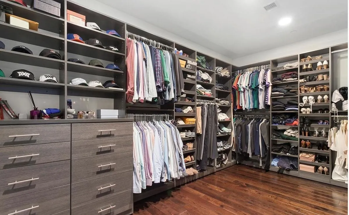 250 West Street, Unit 3F Manhattan, NY 10013 - Photo 6 of 11 a view of walk in closet with clothes and shoes