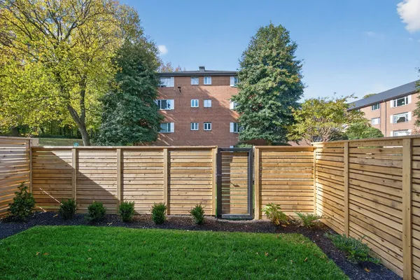 a building view with a outdoor space