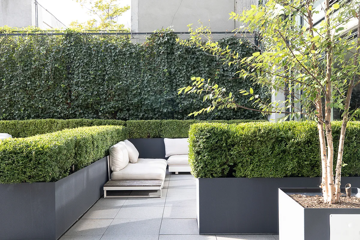 385 1st Avenue, Unit 10G Manhattan, NY 10010 - Photo 21 of 22 a view of a couches in a patio