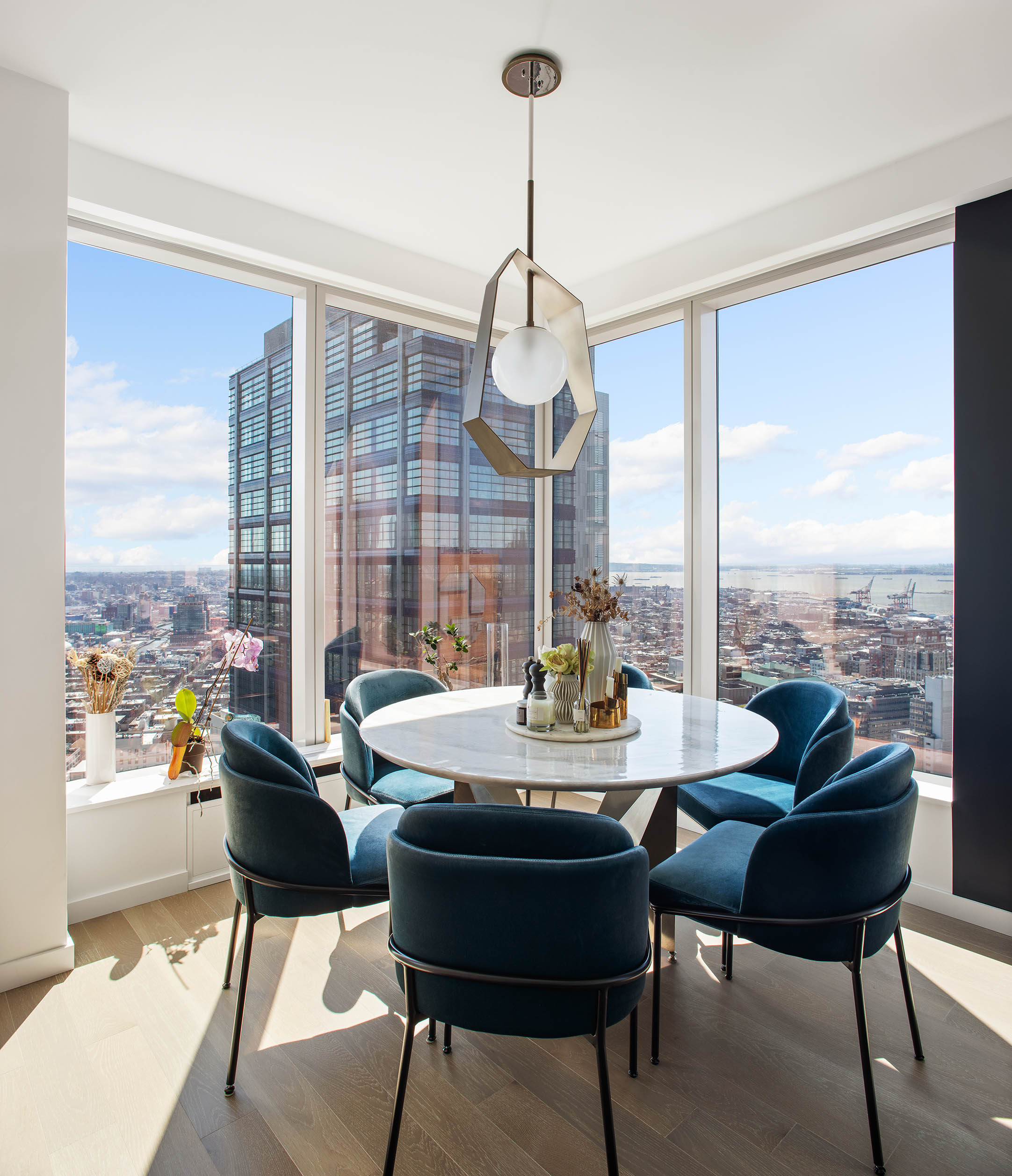 1 City Point, Unit 43H Brooklyn, NY 11201 - Photo 3 of 19 a view of a dining room with furniture window and outside view