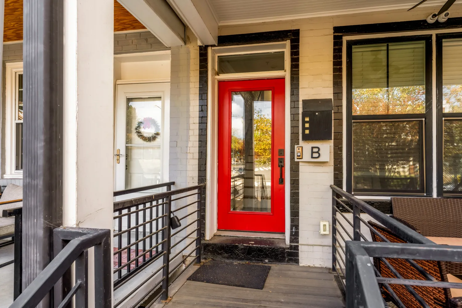 a front view of a house with a porch