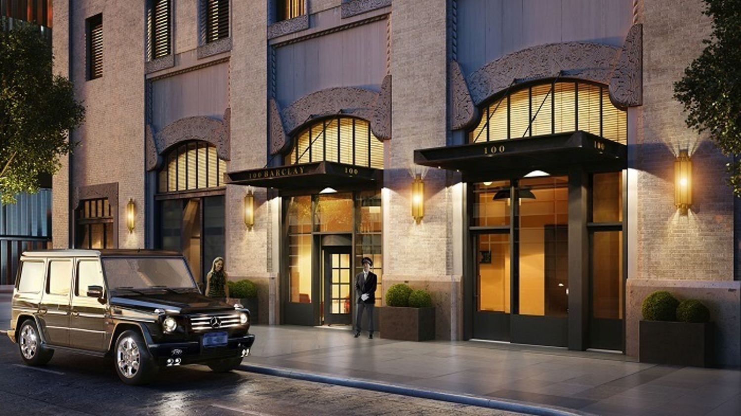 100 Barclay Street, Unit 16G Manhattan, NY 10007 - Photo 25 of 28 a car parked in front of a building