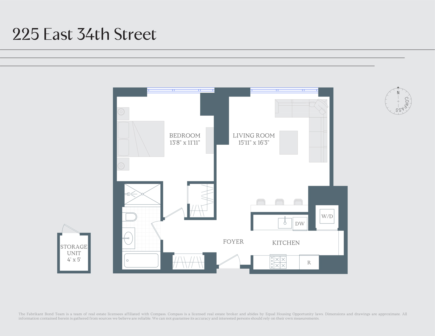 225 East 34th Street, Unit 3K Manhattan, NY 10016 - Photo 19 of 19 a picture of a bathroom with a sink and a mirror