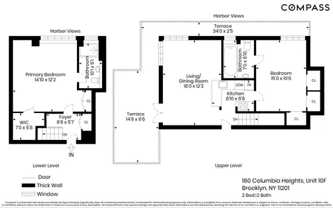 $2,400,000 | 160 Columbia Heights, Unit 10F | Brooklyn Heights