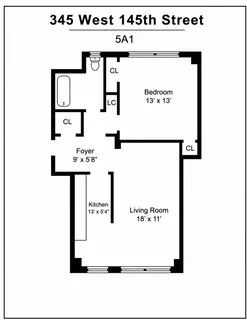 $370,000 | 345 West 145th Street, Unit 5A1 | Hamilton Heights
