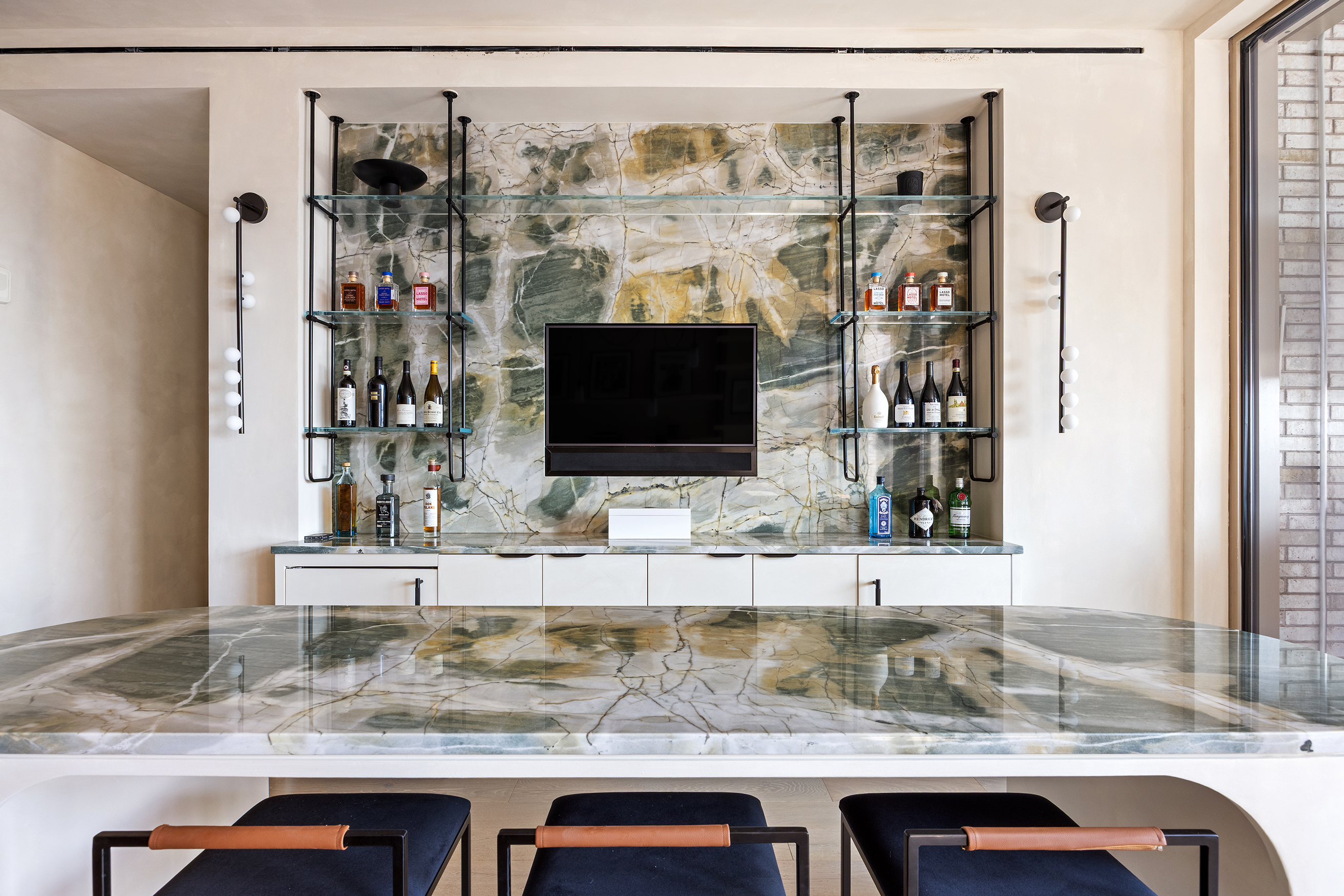 1 Great Jones Alley, Unit 10 Manhattan, NY 10012 - Photo 11 of 41 a view of living room with granite countertop and furniture
