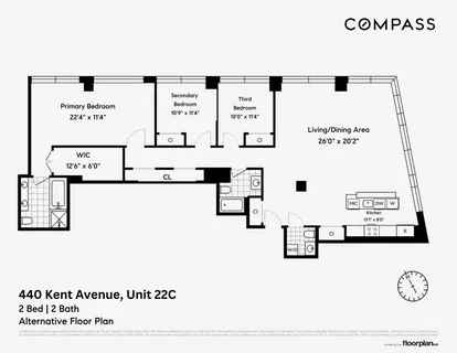 $2,295,000 | 440 Kent Avenue, Unit 22C | Williamsburg
