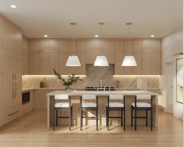 a kitchen with kitchen island granite countertop a table and chairs in it