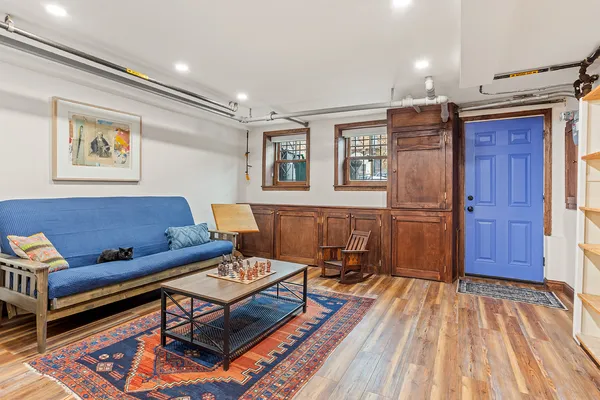 a room with storage and utility