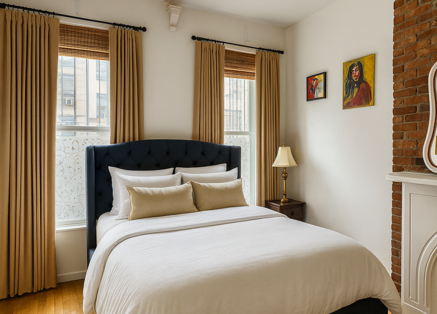 545 A Lafayette Avenue, Unit 2 Brooklyn, NY 11205 - Photo 6 of 7 a bedroom with a bed and a window