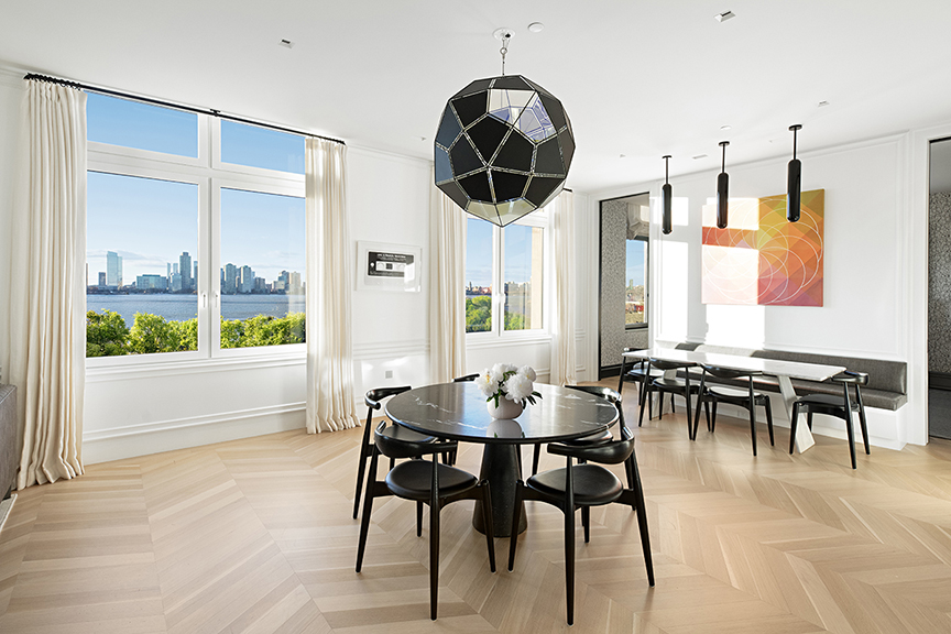 92 Laight Street, Unit 3ABC Manhattan, NY 10013 - Photo 8 of 26 a view of a dining room with furniture window and outside view