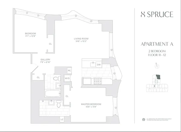 $9,921 | Spruce Street, Unit 12A | Financial District