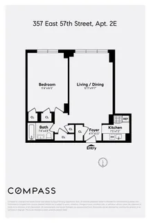 $595,000 | 357 East 57th Street, Unit 2E | Sutton Place