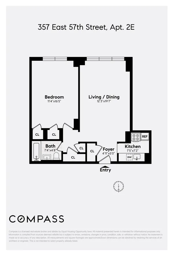 $570,000 | 357 East 57th Street, Unit 2E | Sutton Place