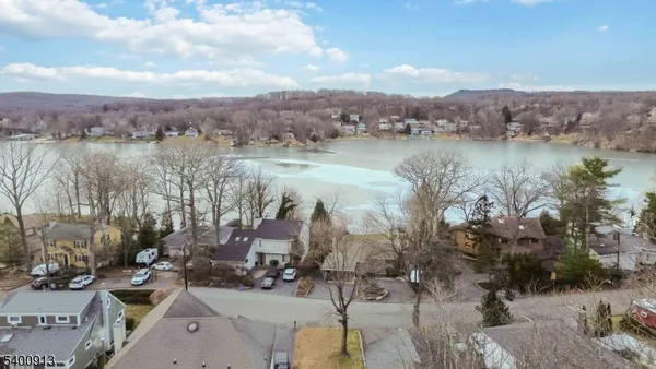 a view of lake with mountain