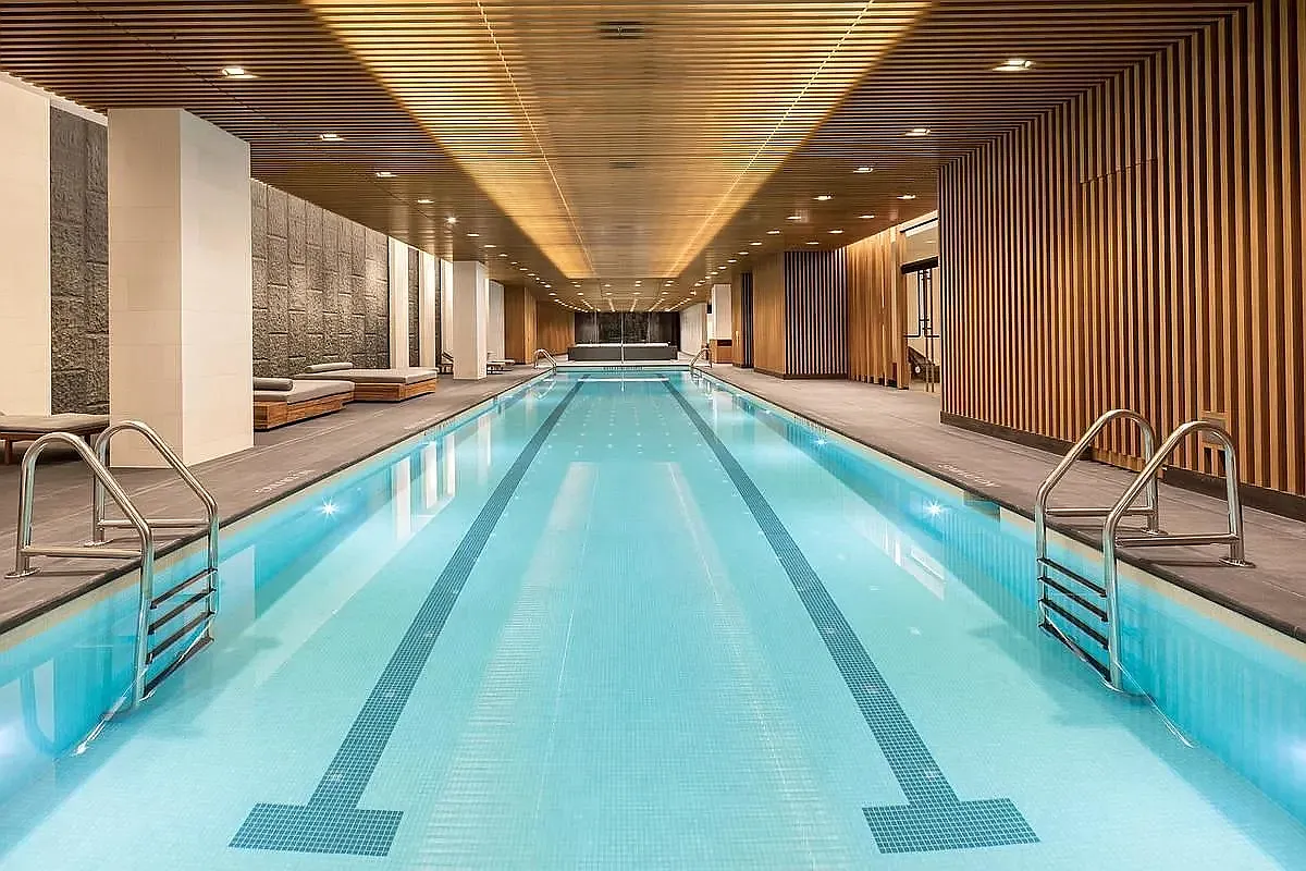 111 Murray Street, Unit 44W Manhattan, NY 10007 - Photo 14 of 17 a view of a swimming pool with a balcony