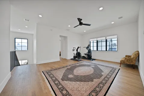a view of a living room and dining room