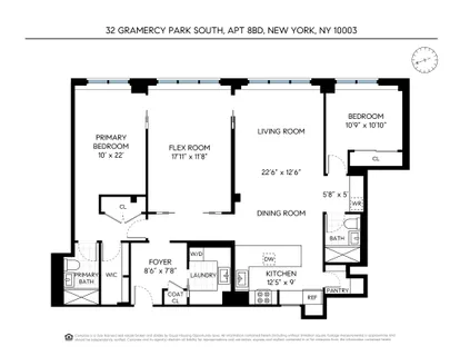 $3,000,000 | 32 Gramercy Park South, Unit 8BD | Gramercy