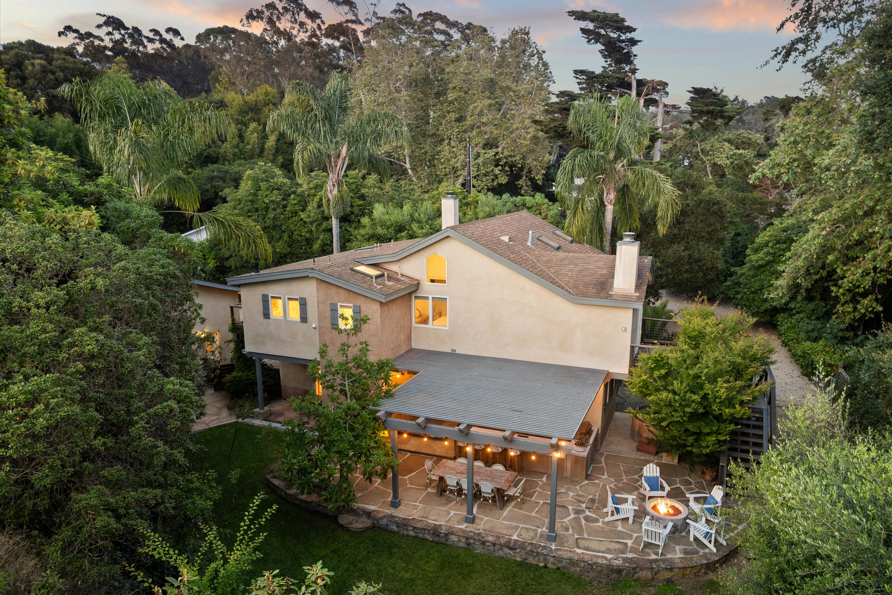 161 Loureyro Road Montecito, CA 93108 - Photo 3 of 52 an aerial view of a house with a yard