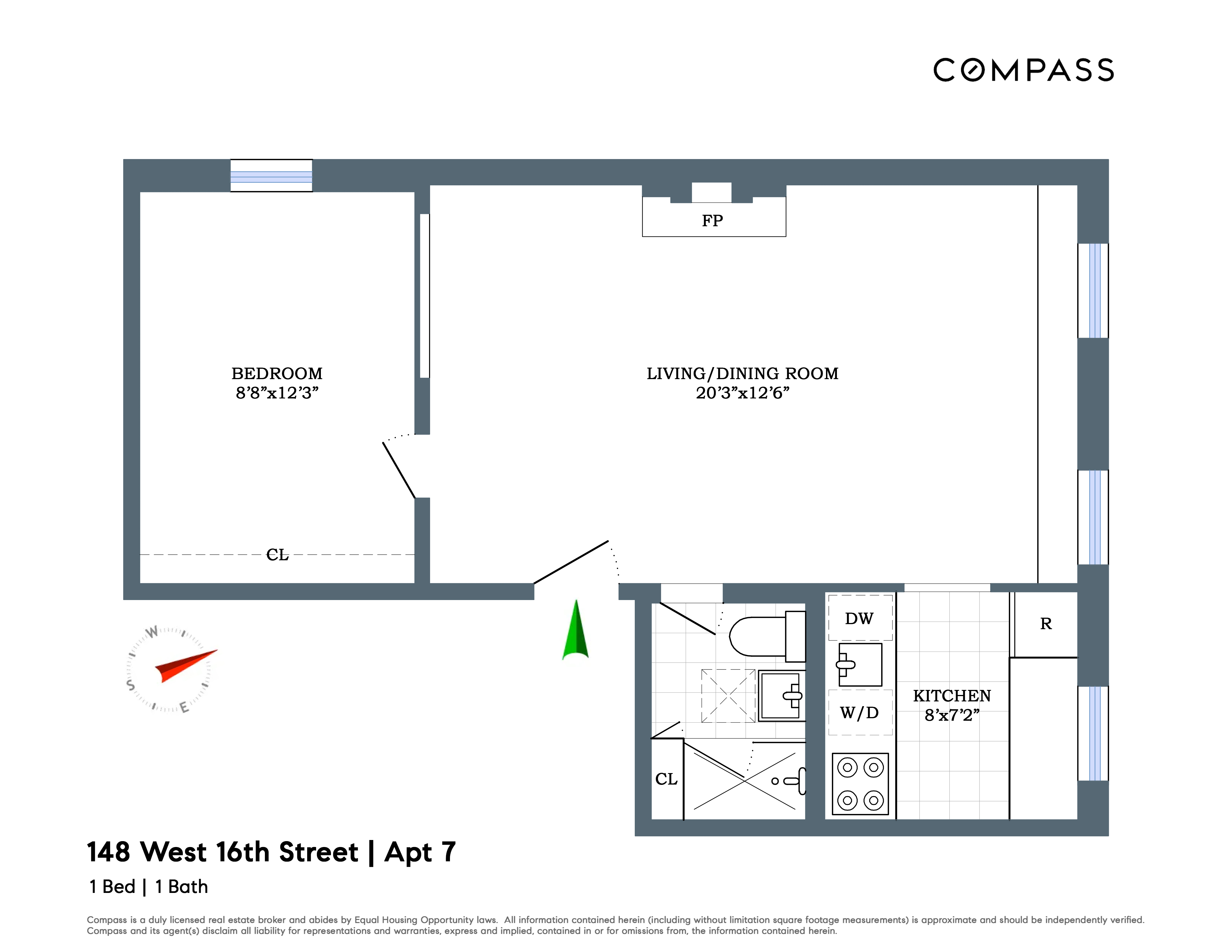 148 West 16th Street, Unit 7 Manhattan, NY 10011 - Photo 3 of 3 a picture of a bathroom with a picture of a picture