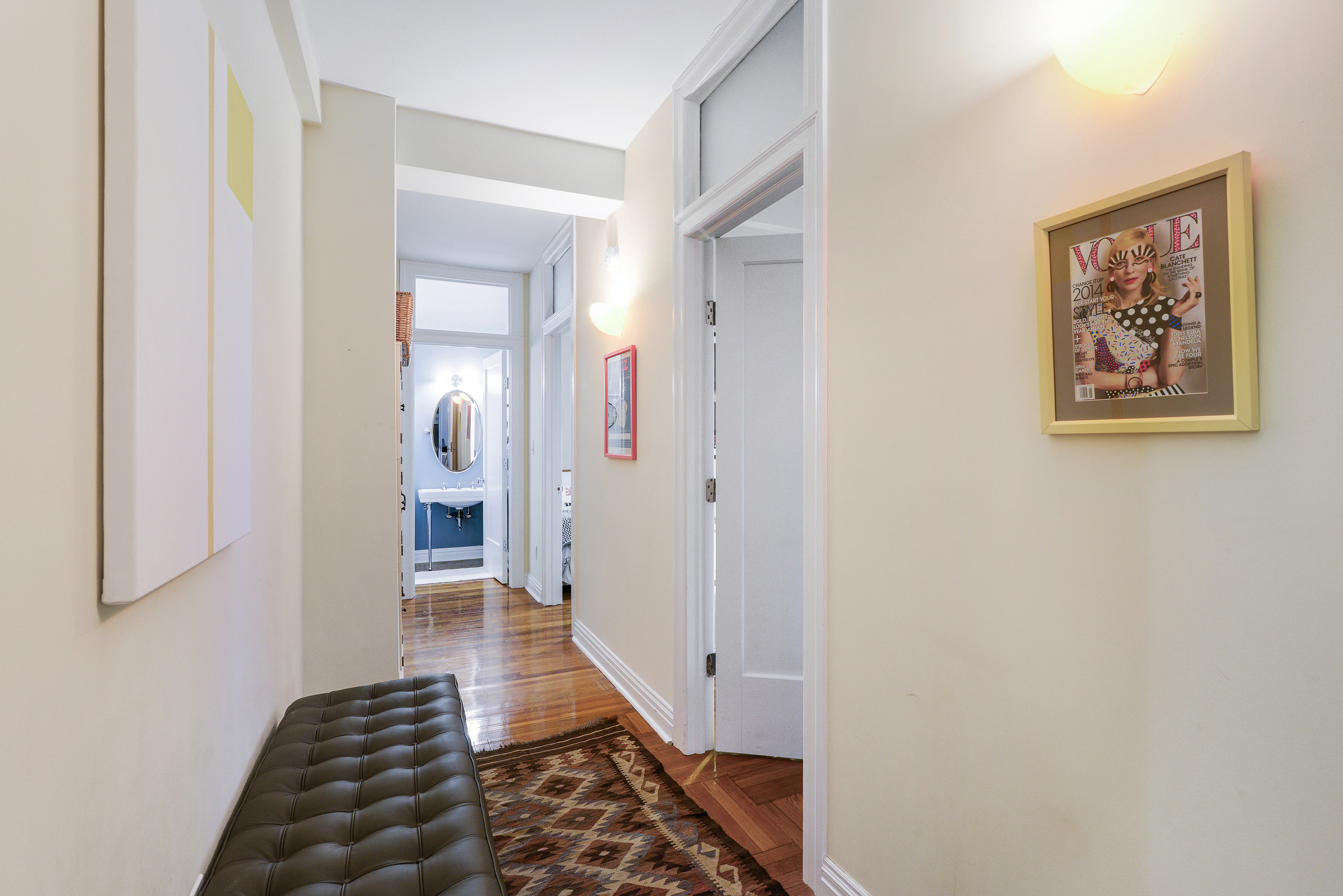 20 West 72nd Street, Unit 601 Manhattan, NY 10023 - Photo 11 of 21 a view of a hallway with wooden floor and cabinet