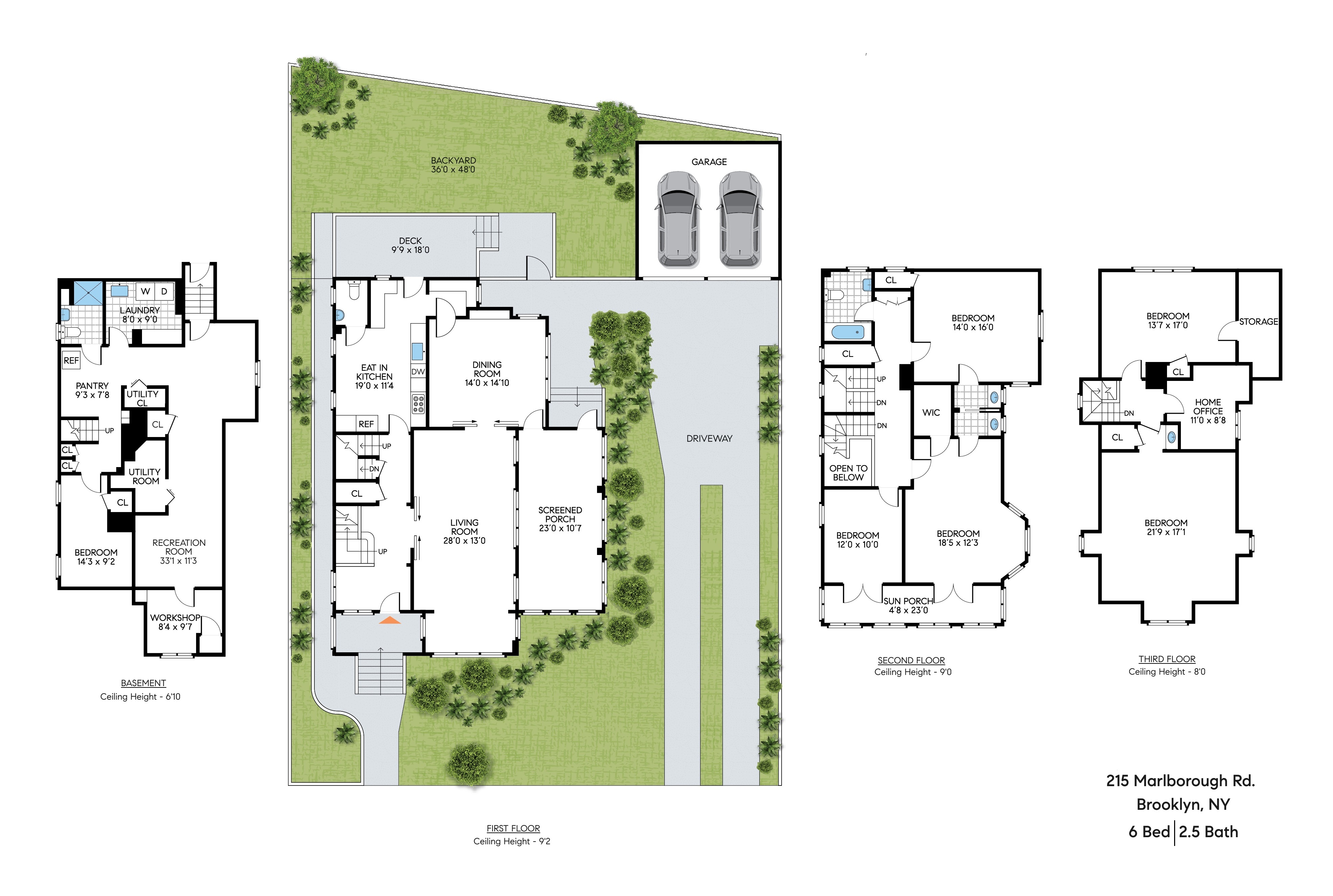 215 Marlborough Road Brooklyn, NY 11226 - Photo 21 of 21 a black and white photo of a living room