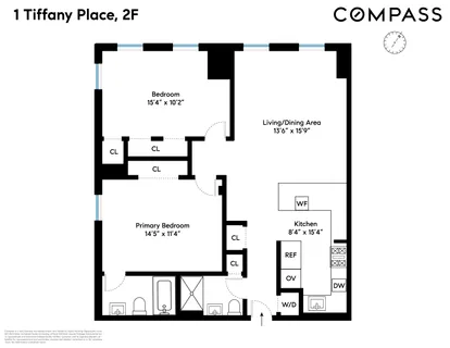 $1,350,000 | 1 Tiffany Place, Unit 2F | Columbia Street Waterfront