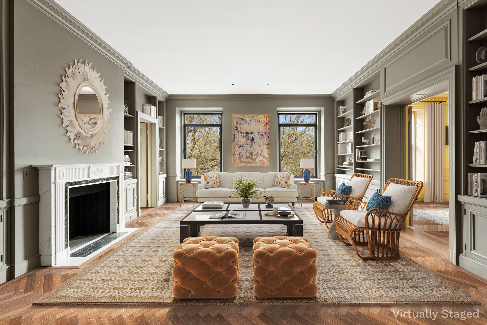 960 5th Avenue, Unit 4A Manhattan, NY 10075 - Photo 2 of 18 a living room with fireplace furniture and a fireplace