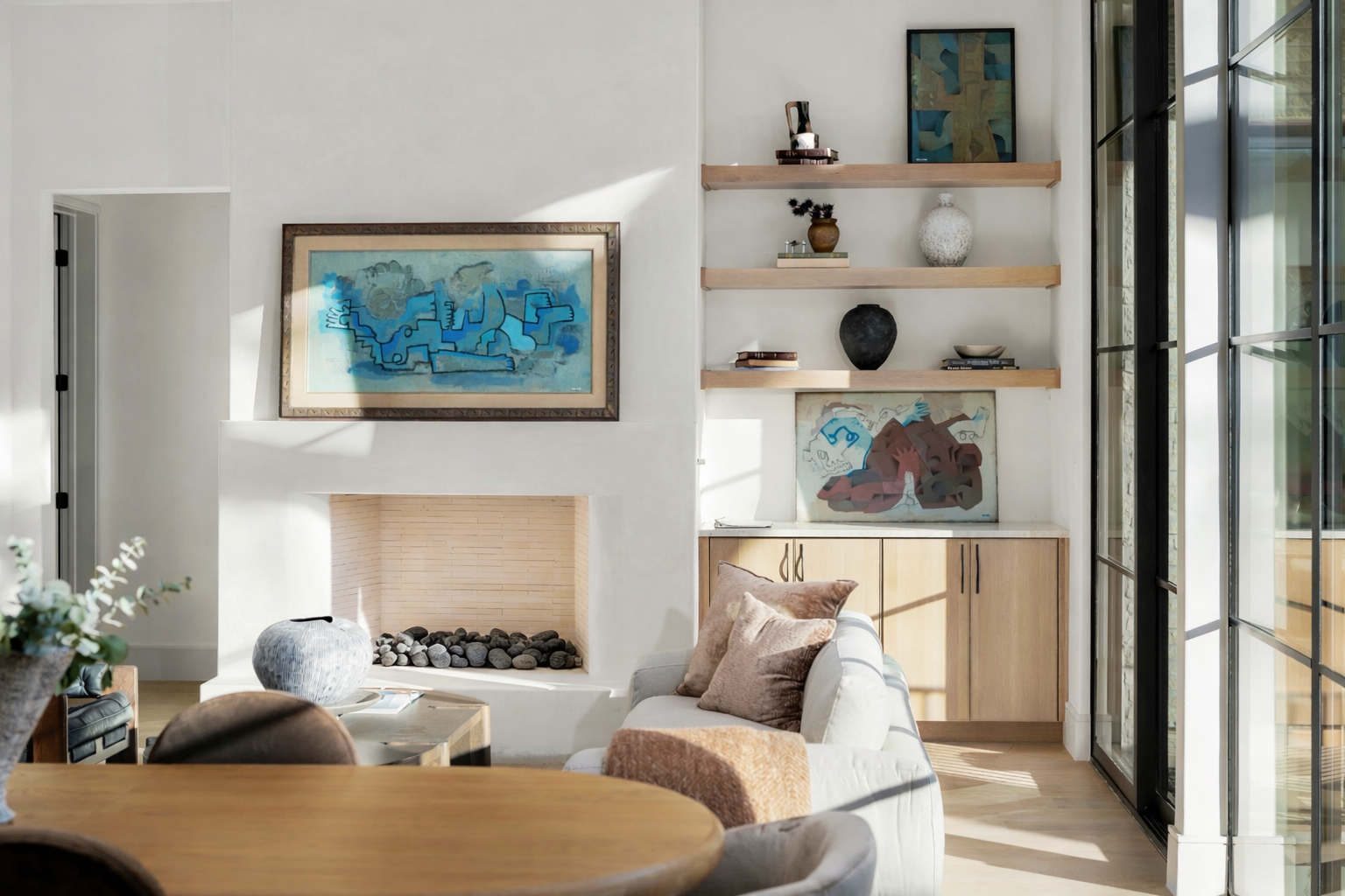 3411 Bridle Path Austin, TX 78703 - Photo 11 of 76 a living room with furniture and a painting on the wall